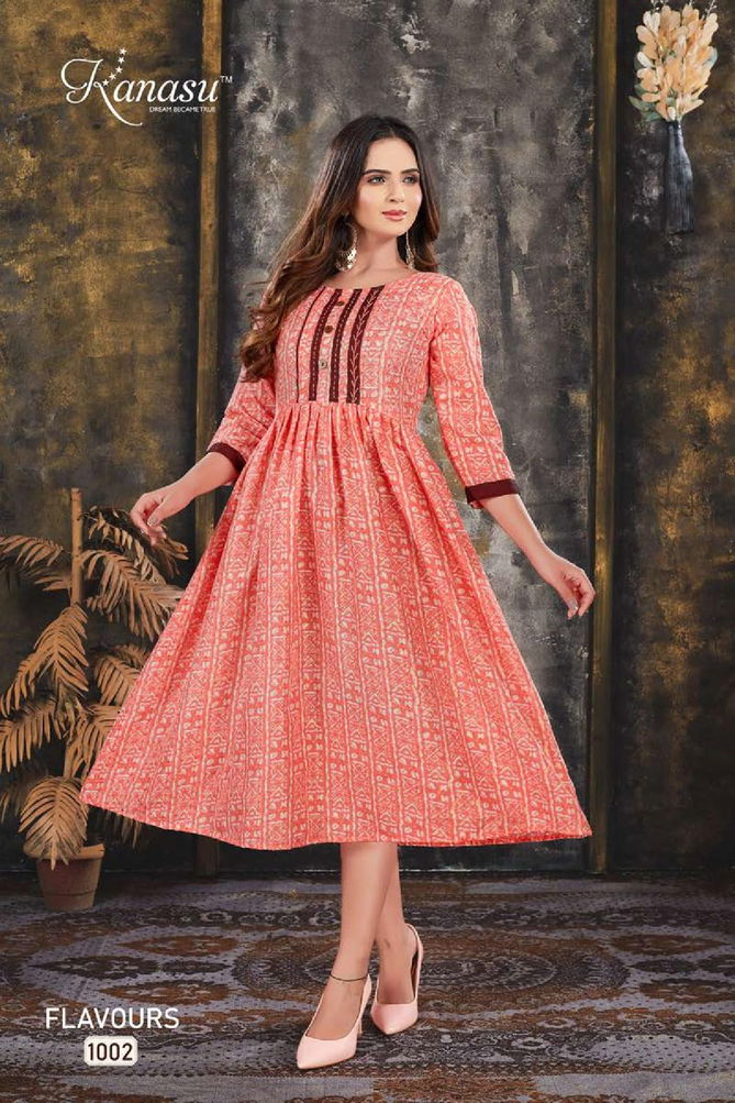 Flavours By Kanasu Designer Kurtis Catalog
